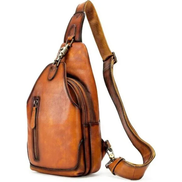 🆕Women Brown Genuine Leather Crossbody Sling Handmade Classic Vintage Bag - Picture 2 of 8